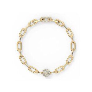 Swarovski yellow gold interlocking bracelet
